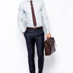 DOBBY STRIPE SLIM FIT SHIRT