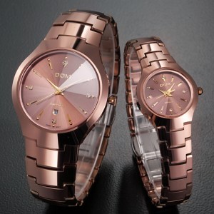 DOM Casual Quartz Watch Tungsten Steel Lovers Watch Men Brand Luxury Women Watch Waterproof Quartz Wristwatch Relojes Hombre