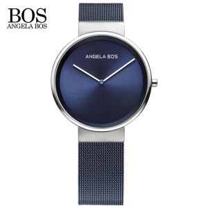 Simple Women's Quartz Watch Luxury Sapphire Blue Ladies Dress Watches Ultra Thin Stainless Steel Wristwatches Casual Women Clock