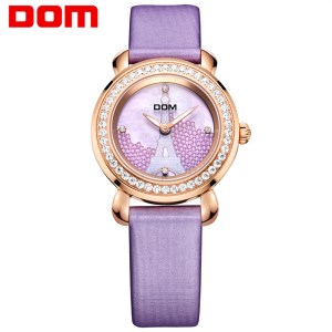 DOM women watches luxury brand waterproof style quartz leather watch sapphire crystal reloj hombre marca de lujo G-613GL-6M