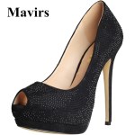 Fashion Peep Toe Large Size Platform High Heels Women Pumps Female Footwear Wedding Bride Party Stiletto Shoes