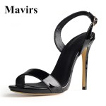 MAVIRS New  High Heels Stiletto Shoes Patent Dress Pumps Women Sandals