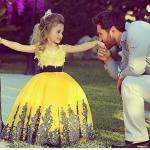 Girls Pageant Formal Dresses Sleeveless Gauze Gowns Flowers Girls Princess Tutu Dress Kids Birthday Party Wedding Dresses