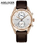Swiss AGELOCER men famous brand chronograph portuguese electronic watch men Analog With Stainless Steel Band erkek kol saati