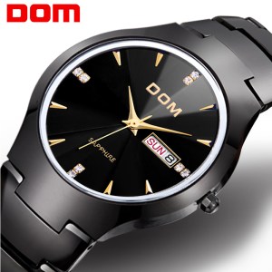 Men watch sport Luxury Top DOM Brand tungsten steel Wrist 30m waterproof Business Quartz watches Fashion Casual -698.2