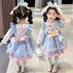 New Cinnamoroll My Melody Child Skirt Sanrios Child Clothing Kawaii Cartoon Lolita Dress Girls Party Dresses Anime Figure