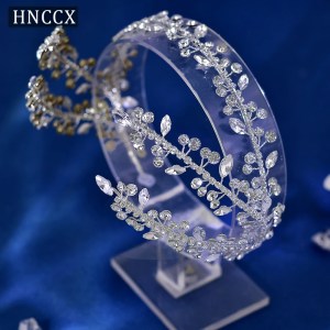 HNCCX Bridal Wedding Headband with Rhinestone Woman Party Hairpiece Handmade Bridesmaid Headwear Jewelry Hair Accessories CP496