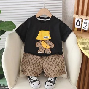 Fashion Toddler Infant Summer Short Sleeve T-Shirt And Shorts 2Pcs Suit Baby Boys Clothes Kids Sport Casual Outfits Children Set