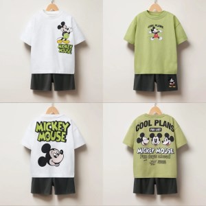 Kids's Loose Costume New Casual Clothing Baby Boys And Girls Child Colthes Print Trendy Green Tshirts+black Shorts Sets