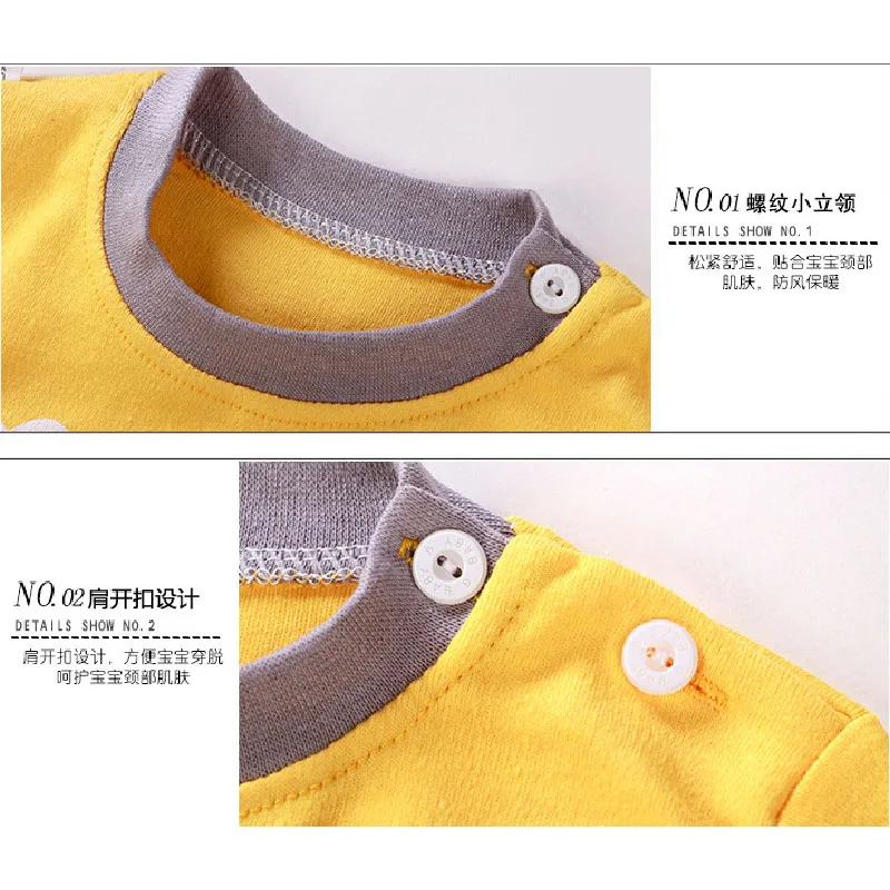 Kids Cartoon Print Clothing Sets Warm Cotton Suits Spring Boys Girls Fashion Pullover+Pants 2Pcs Outfits 0-8 Years - Image 2