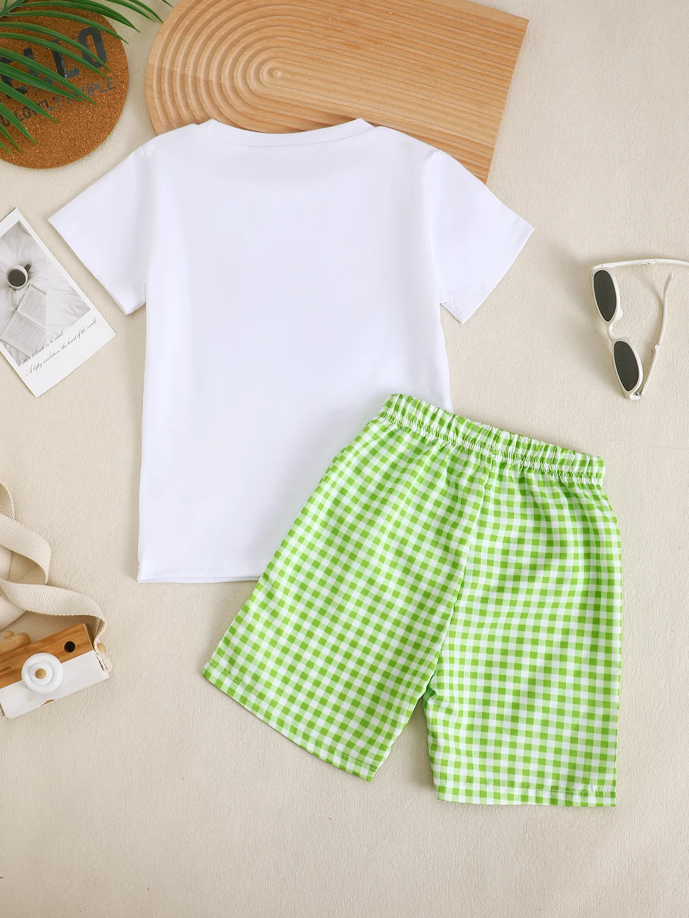 Baby Boys Sun Golf Pattern Short Sleeve Suit Set Infant Clothing Toddler Outfit with Sun Protection - Image 2