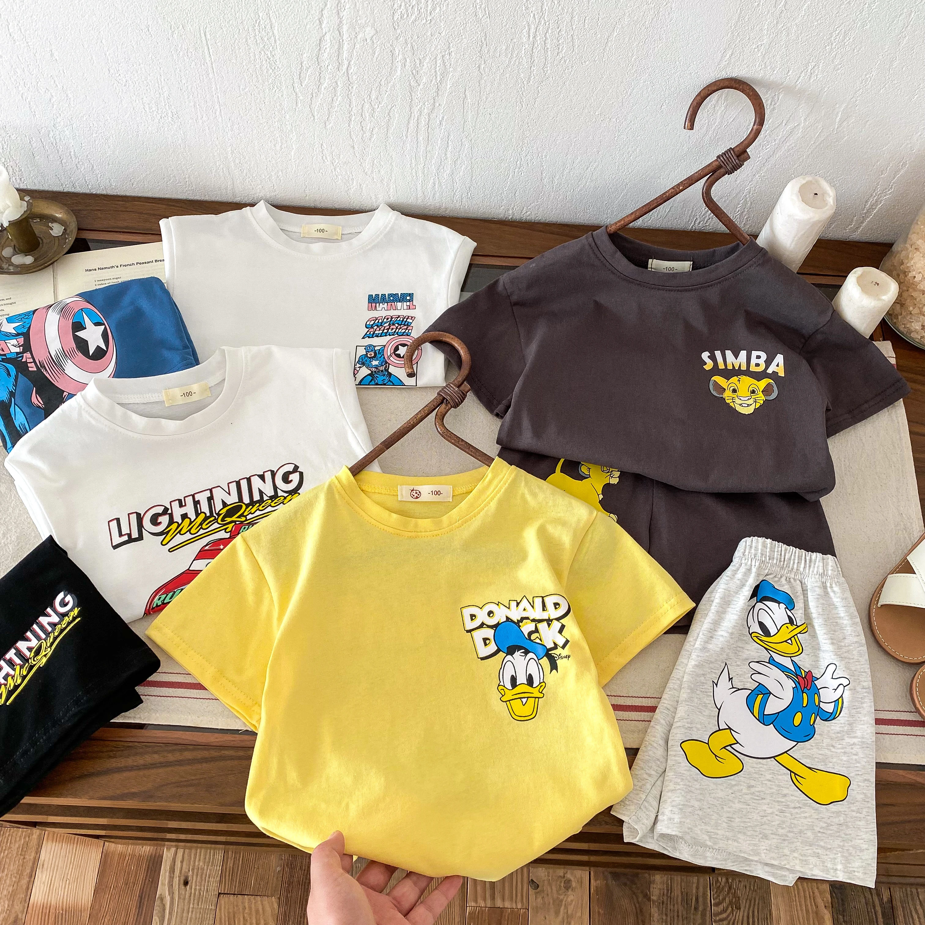 Boys And Girls Two Piece Cute T-shirt+shorts Casual Short Sleeve Shorts Set Children's Clothing Printed Sports Set - Image 4