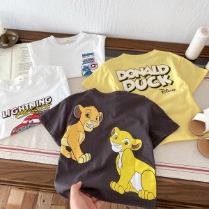 Boys And Girls Two Piece Cute T-shirt+shorts Casual Short Sleeve Shorts Set Children's Clothing Printed Sports Set